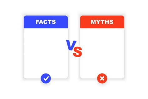 40 Myth Vs Fact Infographic Illustrations Royalty Free Vector