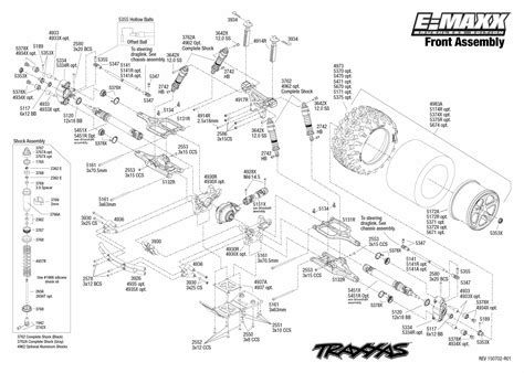 Exploded View Traxxas E Maxx 110 Brushless Front Part Astra