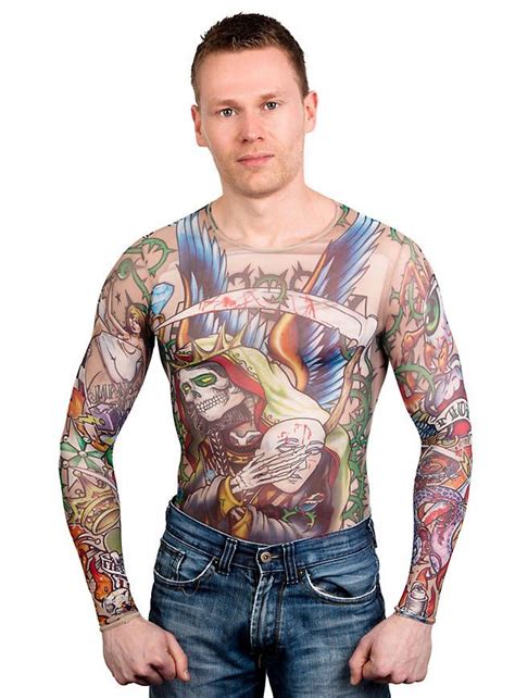 Home Make Up Special Effects Fake Tattoos Tattoo Sleeves Shirts Tattoo Sleeve Shirt Long