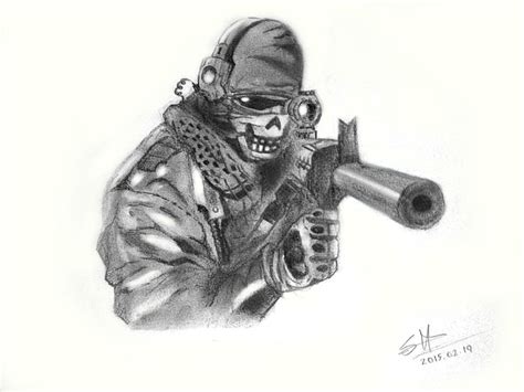 Call Of Duty Ghost Free Hand Drawing By Shehan103 On Deviantart