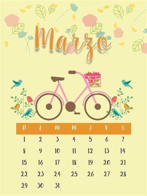 Tareitas Calendario Marzo Calendario De Marzo Calendarios