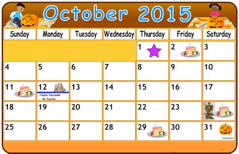 La Tutoría En Infantil Proyecto Calendario Elaboramos El Mes De Octubre