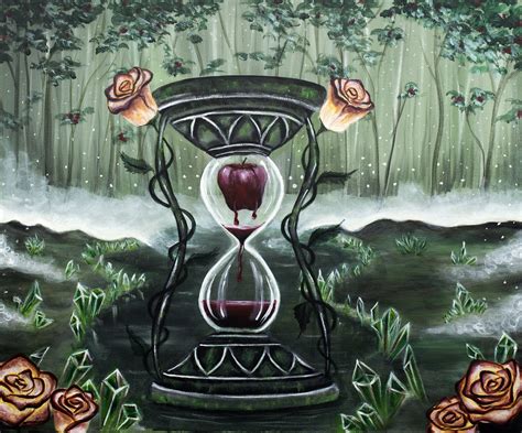 Hourglass Once Upon A Time Fantasy Painting Print Open Etsy Uk