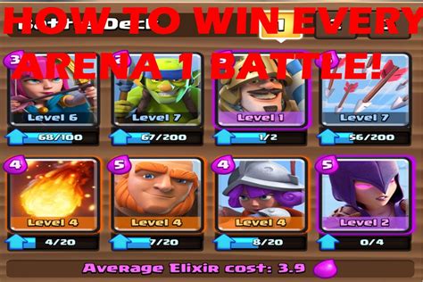 Clash Royale Best Arena 1 Deck Youtube