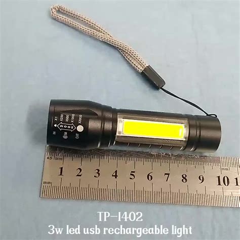 Usb Rechargeable Mini Cob Flashlight Zoom Portable Promotion