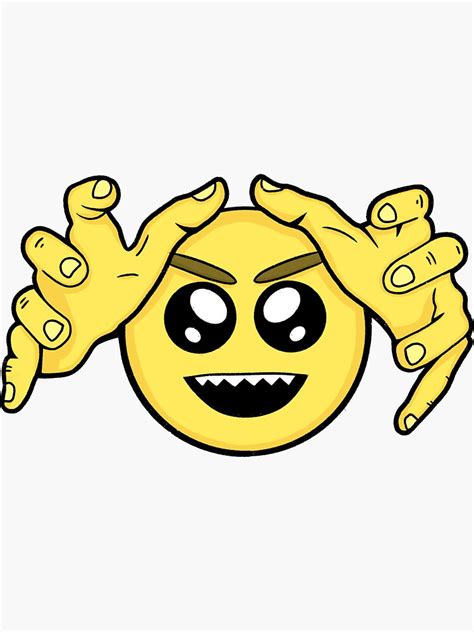grabbing hands cursed emoji sticker sticker for sale by cursedemoge redbubble