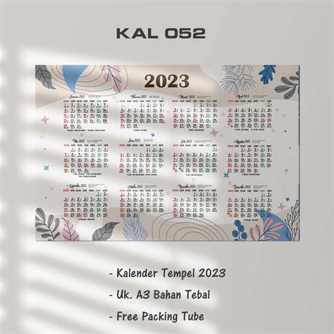 Jual Artomaringi Kalender Dinding 2023 Kalender Tempel Custom Kal52