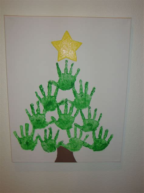33 Handprint Christmas Tree Painting Hasnaharmaya