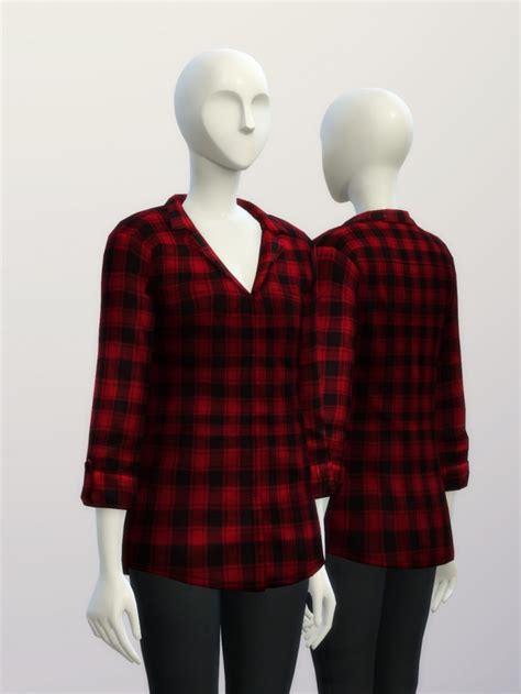 Sims 4 Flannel Shirt Cc Sims 4 Cc Custom Content Clothing