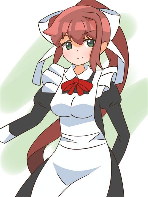 Anime is so popular that it became fashion and. Reddit - DDLC - Maid Monika!~ (@ticketUltraman on Twitter ...