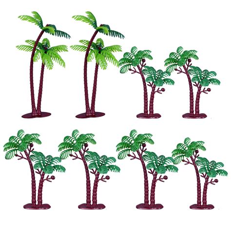 Buy 18 Pieces Green Palm Tree Coconuts Cupcake Topper Scenery Miniature