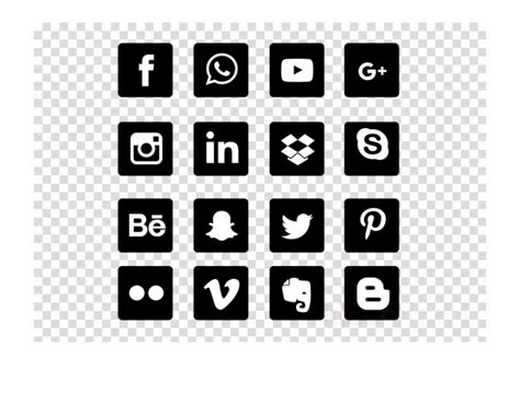 White Social Media Icon At Collection Of White Social