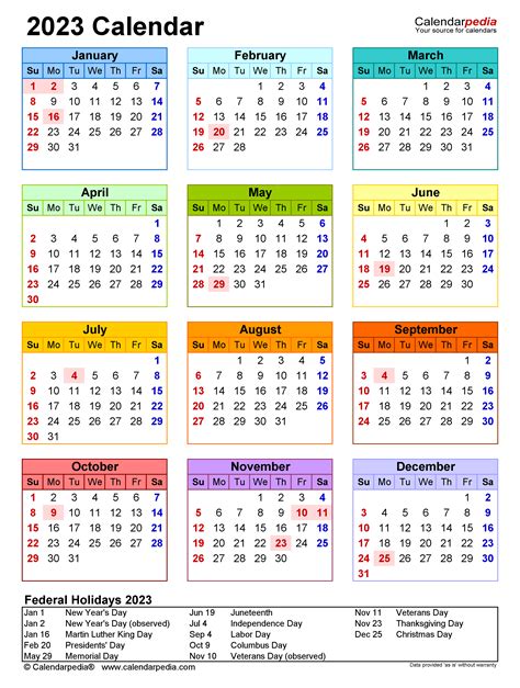 2023 Calendar Free Printable Microsoft Excel Templates 2023 Calendar Free Printable Word