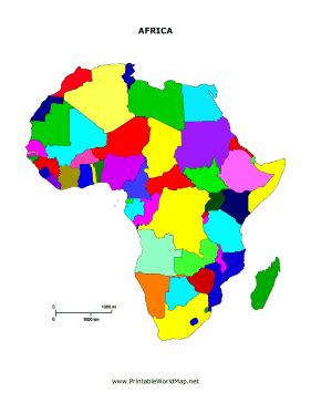 Africa map and satellite image. Printable Africa map for Kids