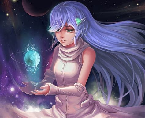 Fallen Planet Dress Space Fantasy Crying Anime Tears Hot Anime Girl Hd Wallpaper Peakpx