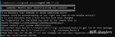 ssh连接问题 解决REMOTE HOST IDENTIFICATION HAS CHANGED 知乎