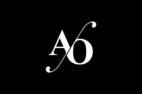 Ao Monogram Logo Design By Vectorseller