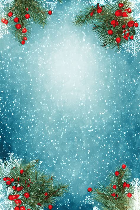 Christmas Frame With Blue Gradient Background · Creative Fabrica