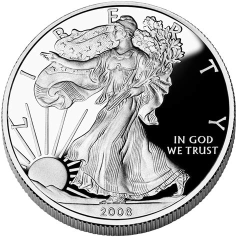 Proof Silver Eagle 2008 W Golden Eagle Coins