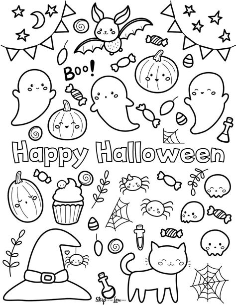 Halloween Doodle Coloring Pages