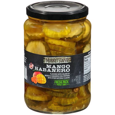 Market Stand® Mango Habanero Fresh Pack Pickle Chips 24 Fl Oz Jar
