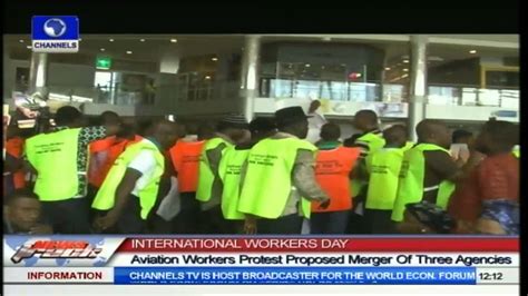 Workers Day Aviation Workers Protest Against Proposed Merger Of Three