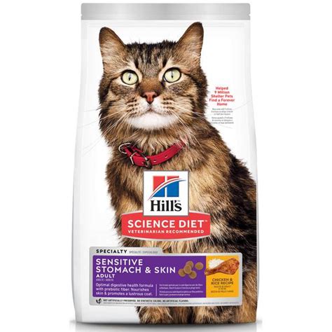 Science diet cat food sensitive skin and stomach. Hills Science Diet Adult Sensitive Stomach & Skin Dry Cat Food