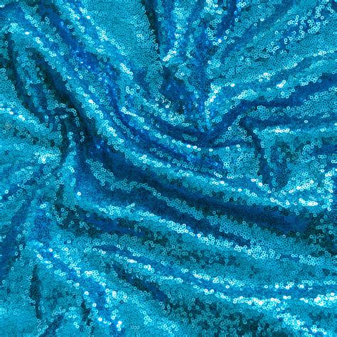 Turquoise Blue Mini Glitz Sequin Fabric Cnc Fabrics