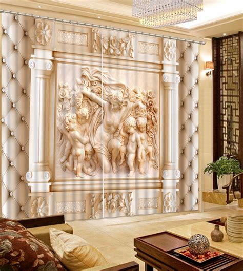 За окном красок достаточно, а добавить их в. Fashion Customized 3d home decor europe curtains relief ...