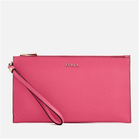 Furla Leather Babylon Extra Large Envelope Clutch Bag In Pink Lyst