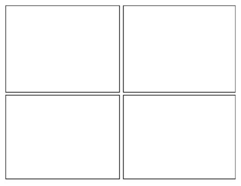 Blank Four Square Writing Template Professional Template