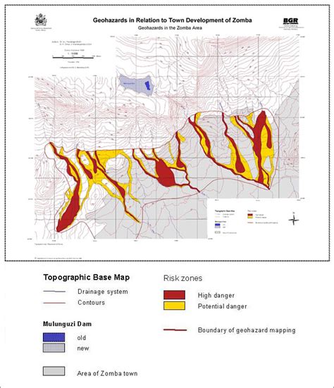 Bgr Deutsche Rohstoffagentur Geohazards In The Zomba Area Map
