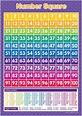 A3 Educational Number Square Maths Poster: Amazon.co.uk: Office Products