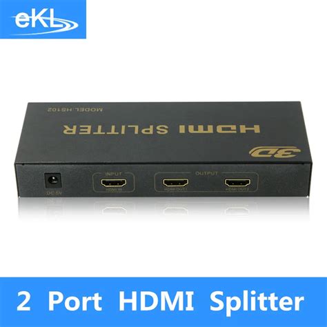 Ekl 2 Port Hdmi Splitter 1x2 Ultra High Definition Uhd Hdmi Splitter 1