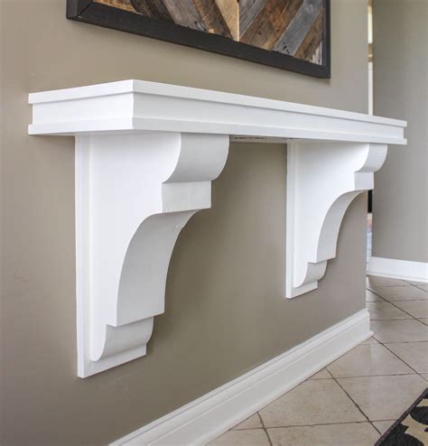 We made modern diy triangle shelf brackets for our guest room. Best 25+ Corbels shelf ideas on Pinterest | Shelf with ...
