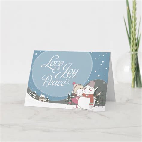 Love Joy Peace Christmas Greeting Card Zazzle