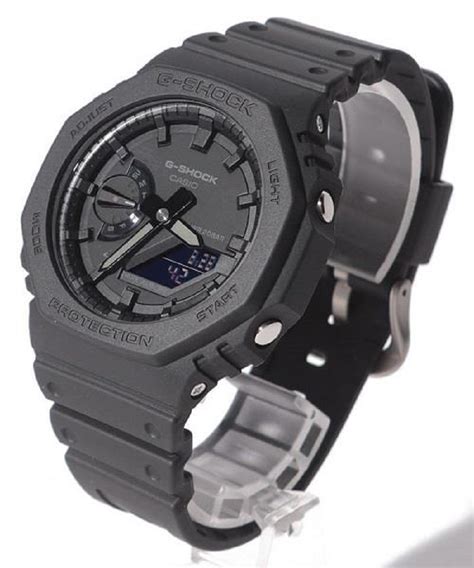 It comes in full black 'blackout', full grey 'greyout', red, yellow, green and contrasting accent combos. CASIO G-SHOCK Royal Oak GA-2100-1A1 Full Black Watch ...