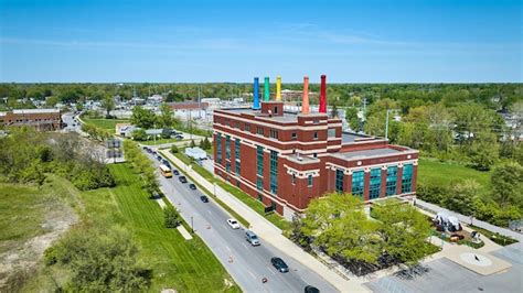 Premium Photo Aerial Science Central Fort Wayne Remodeled Renovated