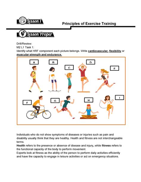 Module 2 Lesson 1 Principles Of Exercise Training Principles Of