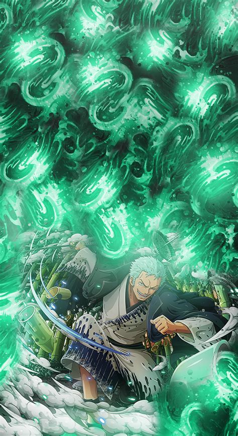 View One Piece Zoro Wallpaper Zoro Green Aesthetic Images