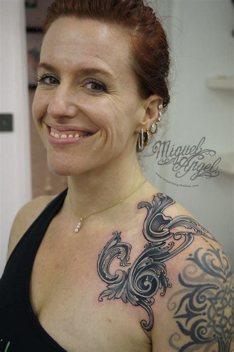 Filigree Cover Up Tattoo Miguel Angel Custom Tattoo Artist Flickr
