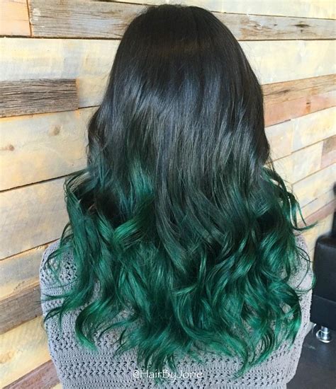 Mermaid Green Ombre Ombre Hair Color