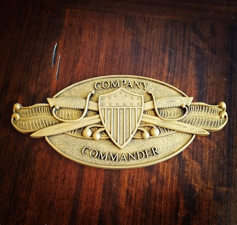 3d Uscg Company Commander Badge Split Coast Creations