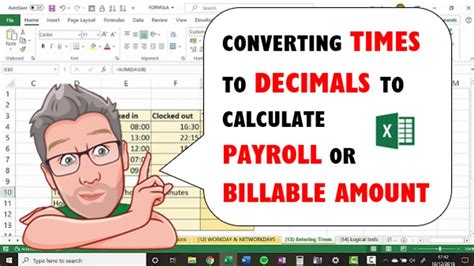 Excel Converting Times To Decimals To Calculate Payroll Or Billable