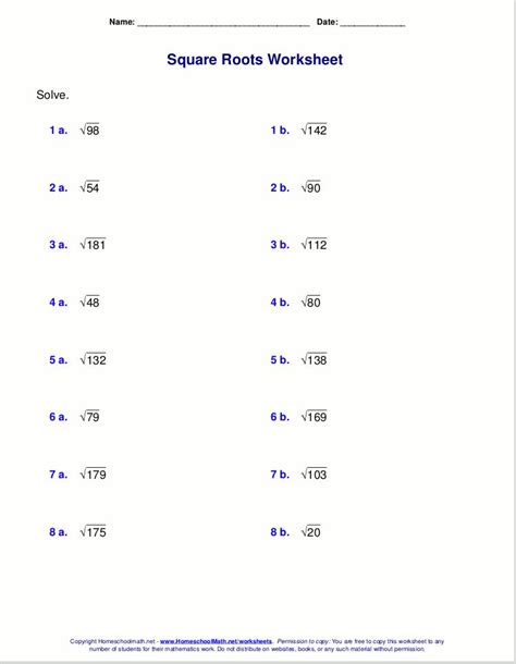 Complex Numbers With Square Roots Worksheet