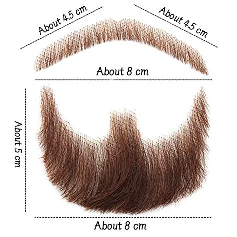 Fake Mustache 100 Human Hair Face Beard For Adults Men Realistic Makeup Lace Man Beards Brown