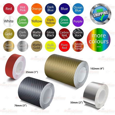 Details About 25mm 50mm 75mm 100mm Pinstriping Pin Stripe Tape Car