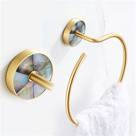 Handtuchring Bad Wandmontage aus Messing