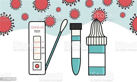 Covid19 Rapid Antigen Test Vector Illustration Clipart Stock