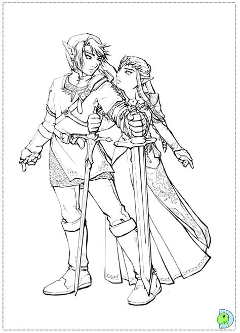 The legend of zelda coloring pages. The Legend of Zelda Coloring page- DinoKids.org